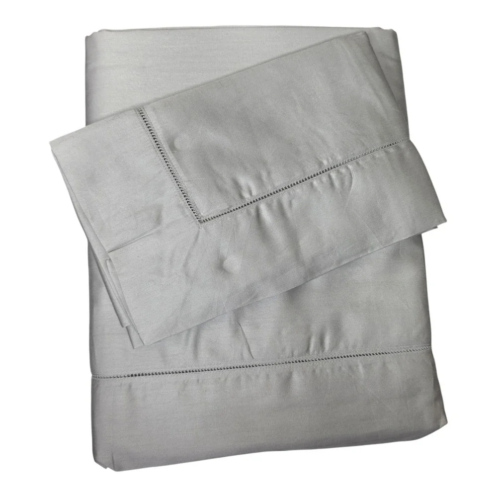 SFERRA Fiona 3200 Twin Duvet Cover‎ with Standard Pillow Sham Gray Made in Italy